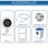 A2 Hd Home Security Camera Wireless Wifi Night Vision 360 degree Rotating 2 way Intercom White