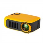 A2000 Mini Portable Digital Projector Home Use 720P High Definition Projector Orange_EU Plug