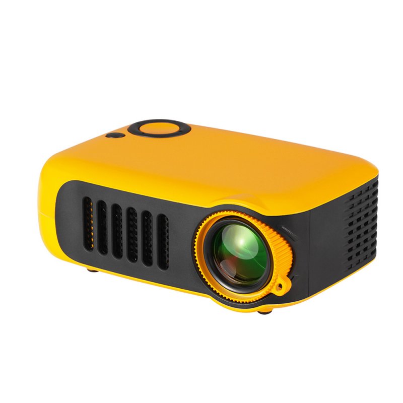 A2000 Mini Portable Digital Projector Home Use 720P High Definition Projector Orange_US Plug