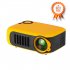 A2000 Mini Portable Digital Projector Home Use 720P High Definition Projector Orange UK Plug