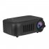 A2000 Mini Portable Digital Projector Home Use 720P High Definition Projector black UK Plug