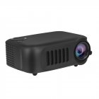 A2000 Mini Portable Digital Projector Home Use 720P High Definition Projector black_UK Plug
