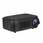 A2000 Mini Portable Digital Projector Home Use 720P High Definition Projector black AU Plug