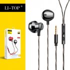A21 Wired  Headphones, Noise Cancelling Stereo In-ear Earphone, Sport Music Headset, With Mic 3.5mm Jack Universal Earpods black