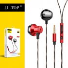 A21 Wired  Headphones  Noise Cancelling Stereo In ear Earphone  Sport Music Headset  With Mic 3 5mm Jack Universal Earpods Red