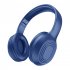 A28 Wireless Headset With Noise Canceling Microphone Stereo HiFi Folding Headphones For Game Office Zoom Meeting Trucker blue