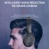 A28 Wireless Headset With Noise Canceling Microphone Stereo HiFi Folding Headphones For Game Office Zoom Meeting Trucker blue