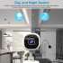 A3 1080p Surveillance Camera 360 degree Rotating Pir Motion Detection Night Vision Wireless Wifi Cam White