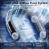A306 Portable Neck Fan USB Rechargeable 6000mAh Battery Hanging Fan 3 Speeds Personal Cooling Fan Wearable 360  Cooler White