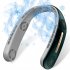 A306 Portable Neck Fan USB Rechargeable 6000mAh Battery Hanging Fan 3 Speeds Personal Cooling Fan Wearable 360  Cooler White