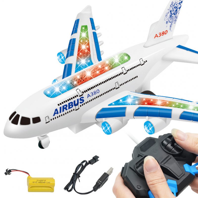 A380 Airbus Toys RC Airplane with Music Lights Large Electric-Remote-Control-Airplane Toy Random Color