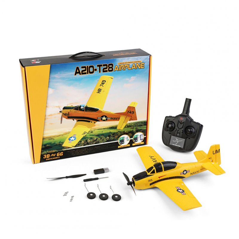 WLtoys Xk A210-T28 RC Airplane 4ch 6g/3D Dual-Mode Fix Wing Remote Control Glider 