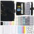 A6 Budget Financial Planner Notebook Loose Leaf Paper Binder Cover Journal Money Envelopes Organizer For Wallet Cash Saving grey