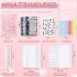 A6 Budget Financial Planner Notebook Loose Leaf Paper Binder Cover Journal Money Envelopes Organizer For Wallet Cash Saving grey