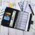 A6 Budget Financial Planner Notebook Loose Leaf Paper Binder Cover Journal Money Envelopes Organizer For Wallet Cash Saving grey