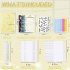 A6 Budget Financial Planner Notebook Loose Leaf Paper Binder Cover Journal Money Envelopes Organizer For Wallet Cash Saving grey