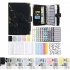 A6 Budget Financial Planner Notebook Loose Leaf Paper Binder Cover Journal Money Envelopes Organizer For Wallet Cash Saving grey