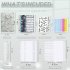 A6 Budget Financial Planner Notebook Loose Leaf Paper Binder Cover Journal Money Envelopes Organizer For Wallet Cash Saving grey