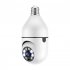 A6 Light Bulb Security Camera 355  Pan 90  Tilt Wifi Outdoor Indoor Light Bulb Camera Easy Installation Camera For E27 Socket White