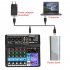 A6 Portable Sound Mixing Console DJ Sound Controller Mini Portable Mixing Console Audio Mixer EU Plug