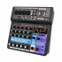 A6 Portable Sound Mixing Console DJ Sound Controller Mini Portable Mixing Console Audio Mixer EU Plug