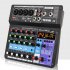 A6 Portable Sound Mixing Console DJ Sound Controller Mini Portable Mixing Console Audio Mixer EU Plug
