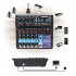 A6 Portable Sound Mixing Console DJ Sound Controller Mini Portable Mixing Console Audio Mixer EU Plug