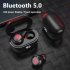A6 TWS Bluetooth Headset 5 0 Mini Wireless HiFi Stereo Earphones with Digital Charge Box black