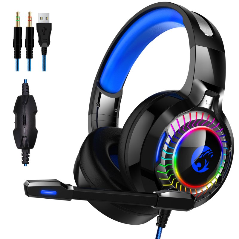 A60 Gaming Headset Surround Stereo Gaming Headphones with Mic LED Lights Works for PS4 Xbox  3.5 Regular Edition
