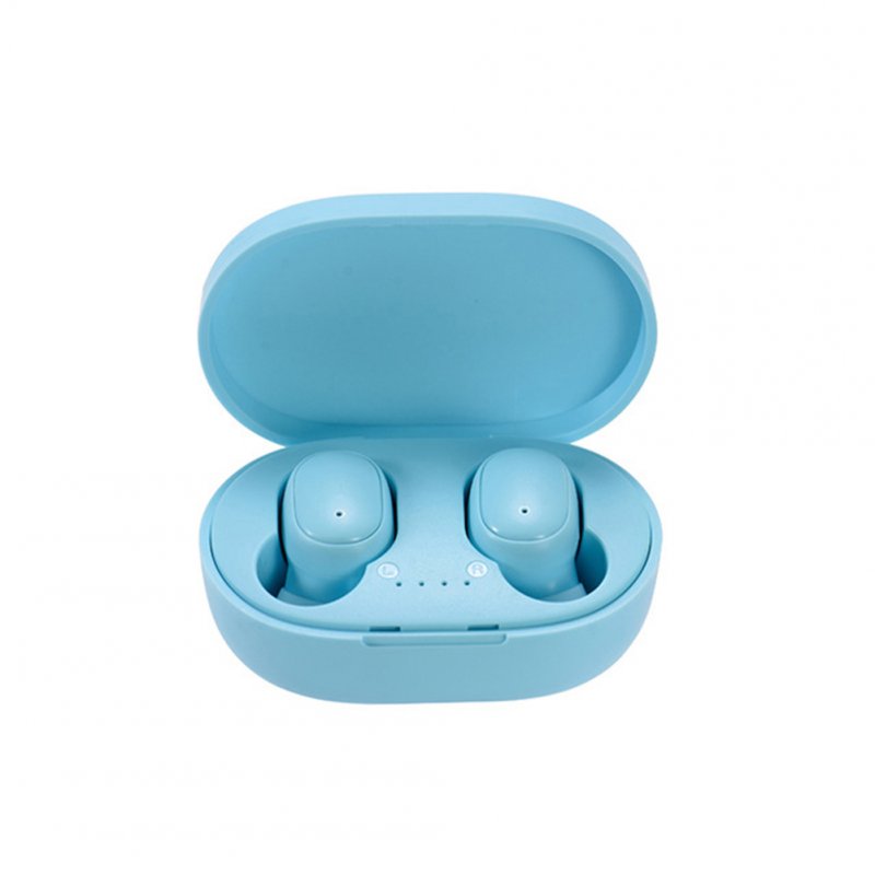 A6s Wireless Bluetooth Headset Stereo Headset Sport Earbuds Microphone With Charging Box blue