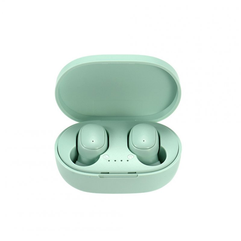A6s Wireless Bluetooth Headset Stereo Headset Sport Earbuds Microphone With Charging Box green