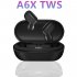 A6x Wireless  Bluetooth  Headset Bluetooth 5 0 Ergonomic Design Earphones Black