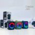 A80 Portable Bluetooth Speaker Rgb Light Subwoofer Outdoor Wireless Small Audio black