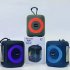 A80 Portable Bluetooth Speaker Rgb Light Subwoofer Outdoor Wireless Small Audio black