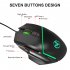 A876 Wired Gaming Mouse 6400 DPI Adjustable Gaming Mice With Colorful Backlit For Computers PC Laptops A876 Black