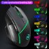 A876 Wired Gaming Mouse 6400 DPI Adjustable Gaming Mice With Colorful Backlit For Computers PC Laptops A876 Black