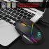 A876 Wired Gaming Mouse 6400 DPI Adjustable Gaming Mice With Colorful Backlit For Computers PC Laptops A876 Black