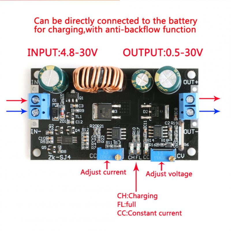 Solar Charging Module Step-up Step-down Adjustable Constant Voltage Constant Current Automatic Regulator Module 