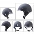 ABS Engineering Plastic Knight Vintage Half Face Motorcycle Helmet Matte black L