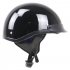 ABS Engineering Plastic Knight Vintage Half Face Motorcycle Helmet Matte black XL