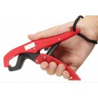 ABS Plastic Fish Grip Controller Clamp with Anti lost Rope Fishing Lip Gripper Fishing Tools Accessories  red 16cm