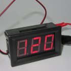 AC 220V 2 wire Voltage Meter Head LED Digital Voltmeter with Reverse Polarity Protection Red light
