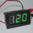 AC 220V 2-wire Voltage Meter Head LED Digital Voltmeter with Reverse Polarity Protection Emerald