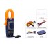 AC Clamp Meter Multimeter for detection of temperature  phase sequence  frequency for AC currents and has 3 3 4 Count LCD Digital Display