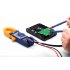 AC Clamp Meter Multimeter for detection of temperature  phase sequence  frequency for AC currents and has 3 3 4 Count LCD Digital Display