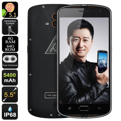 أغم X1 وعرة الهاتف الذكي - كاميرا مزدوجة، 4GB رام، الثماني النواة وحدة المعالجة المركزية، IP68، وتغ، ذاكرة 64GB، 5400mAh، شحن سريع ...