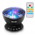 AKDSTeel Ocean Wave Projector with Built in Mini Music Player Casts Colorful Light on Ceiling or Wall  Creats Beautiful Surroundings and Plays Wonderful Music 