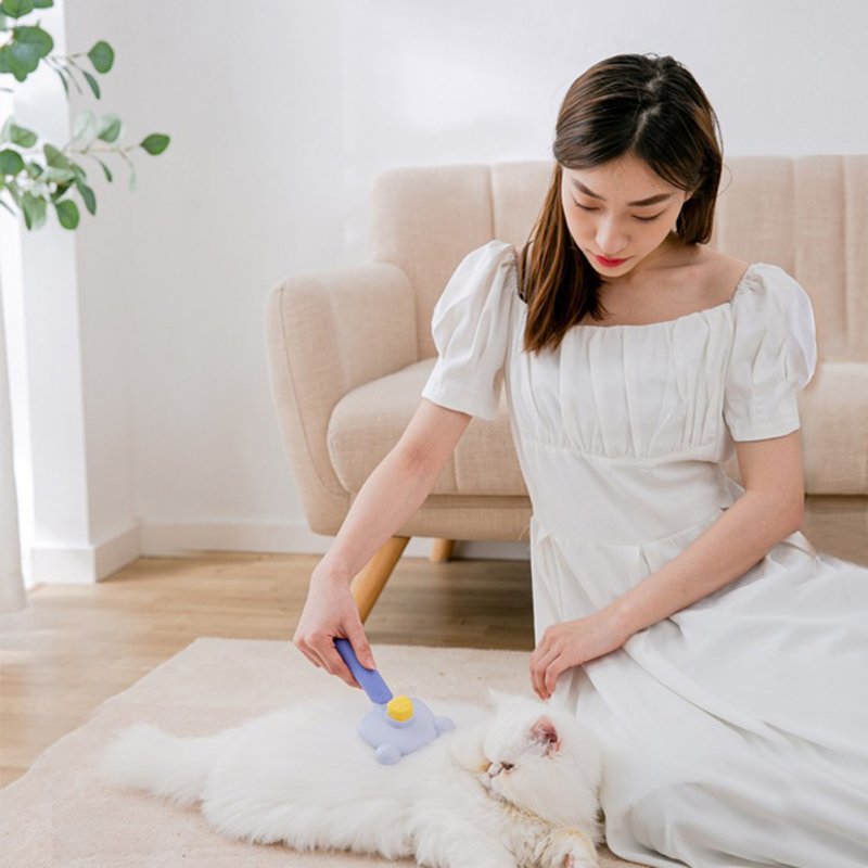 Pet Dog Hair Removal Brush Ergonomic Design Massage Self Cleaning Deshedding Grooming Brush 