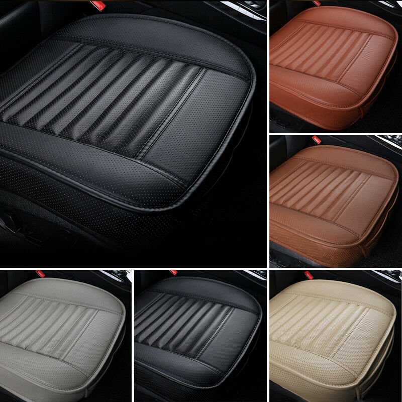 Car Front Seat Cover PU Non-slip Car Seat Cushion Cover for Four Seasons 