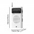 AM FM Radio Battery Operated Portable Pocket Radio Telescopic Antenna Radios Player For Senior Home Walking White